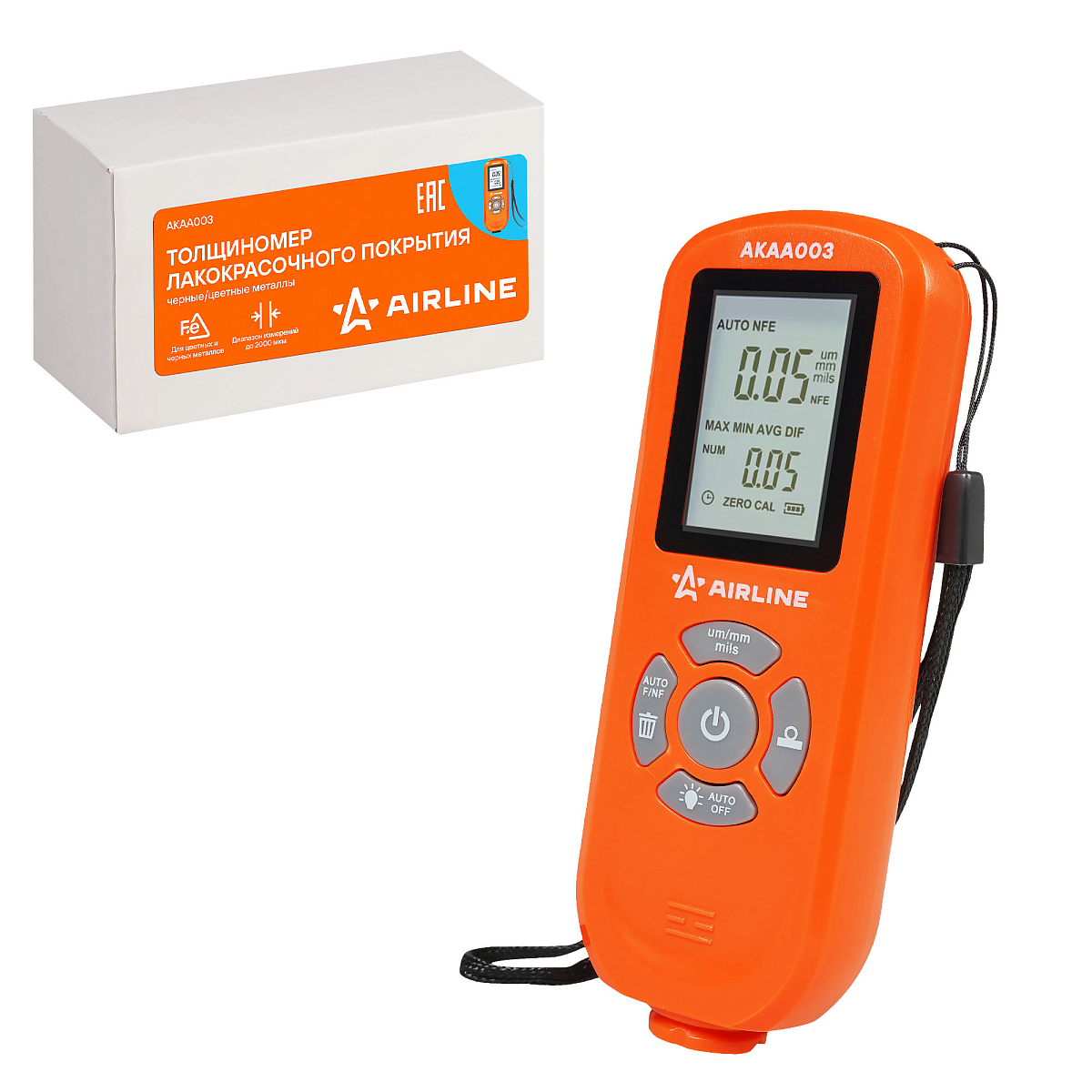 Толщиномер лакокрасочного покрытия, черные/цветные металлы