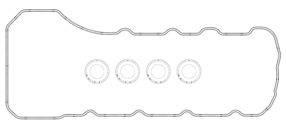 Прокладка клапанной крышки для а/м Lexus LX (07-)/Toyota Land Cruiser 200 (07-) 4.6i/5.7i (лев. кмпл.)