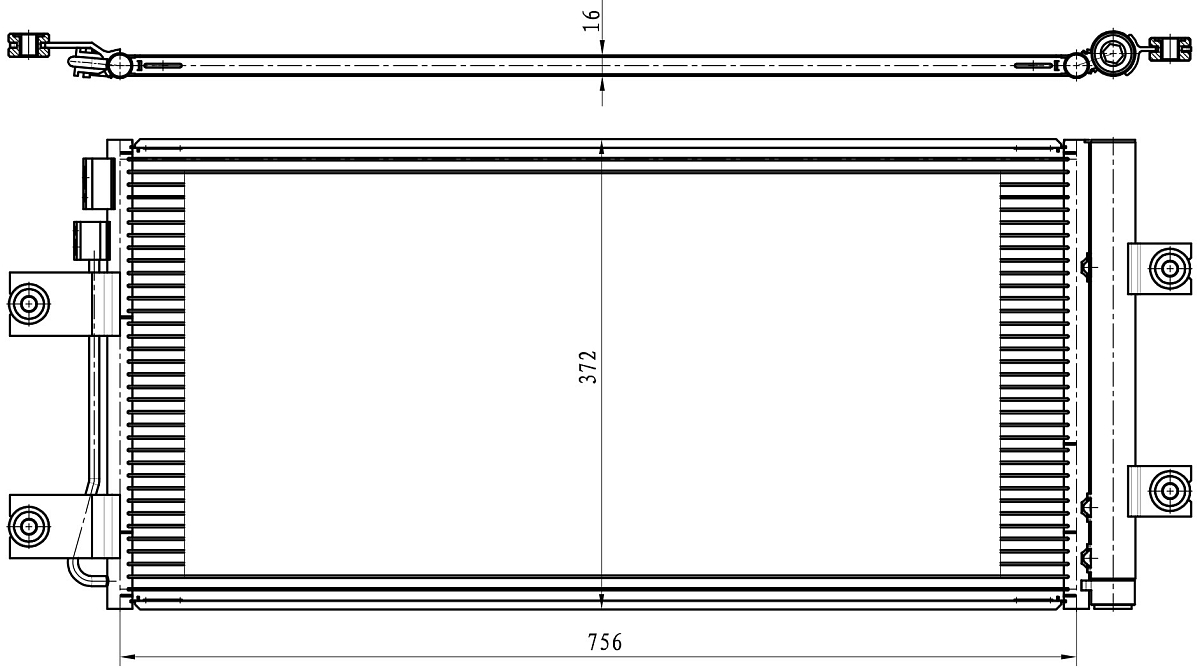 Радиатор кондиционера для автомобилей Sitrak С7H MAX (23-)