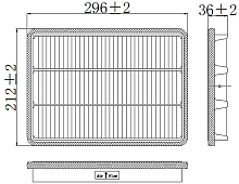 Фильтр воздушный для автомобилей Kia Mohave (07-) 3.0D/3.8D