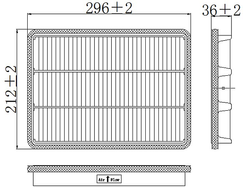 Фильтр воздушный для автомобилей Kia Mohave (07-) 3.0D/3.8D