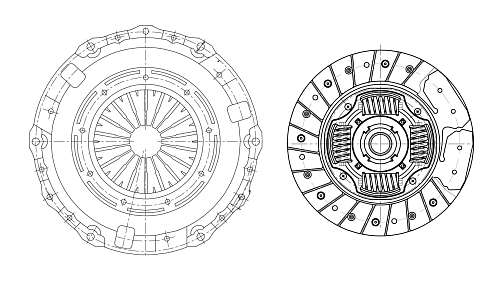 Комплект сцепления для автомобилей Chery Fora A21 (06-) 2.0i без муфты
