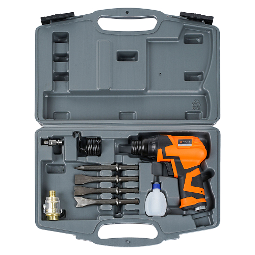 Молоток пневматический 4500 уд/мин PRO композитный с оснасткой 10пр. кейс