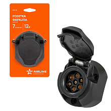 Розетка фаркопа 12В 7 контактов пластик