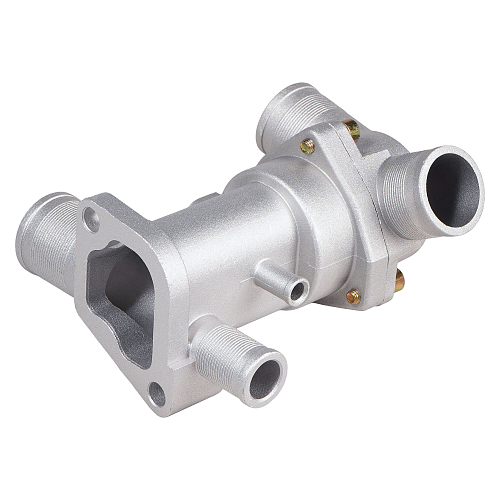 Термостат для автомобилей 21082-11 (5 патрубков) (инж. с 2003г.) (с алюминиевым корпусом; обрезиненный клапан)