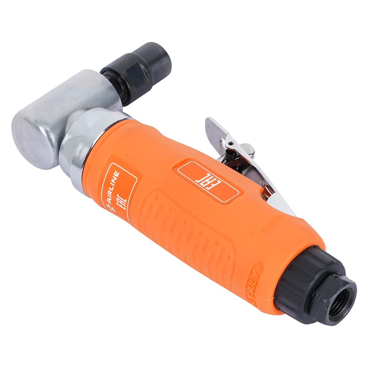 Машинка шлифовальная пневматическая 165мм, 20000об/мин угловая с оснасткой 43пр. кейс