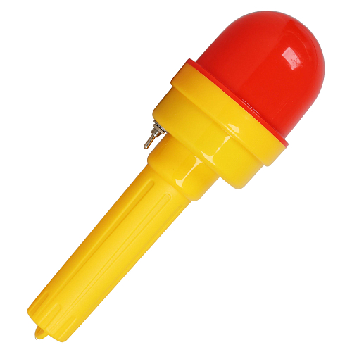 Фонарь сигнальный светодиодн. ФС-41.У, 250/85мм с фотоэл-том для конусов/вех/барьер.,столб., пластик, красн.