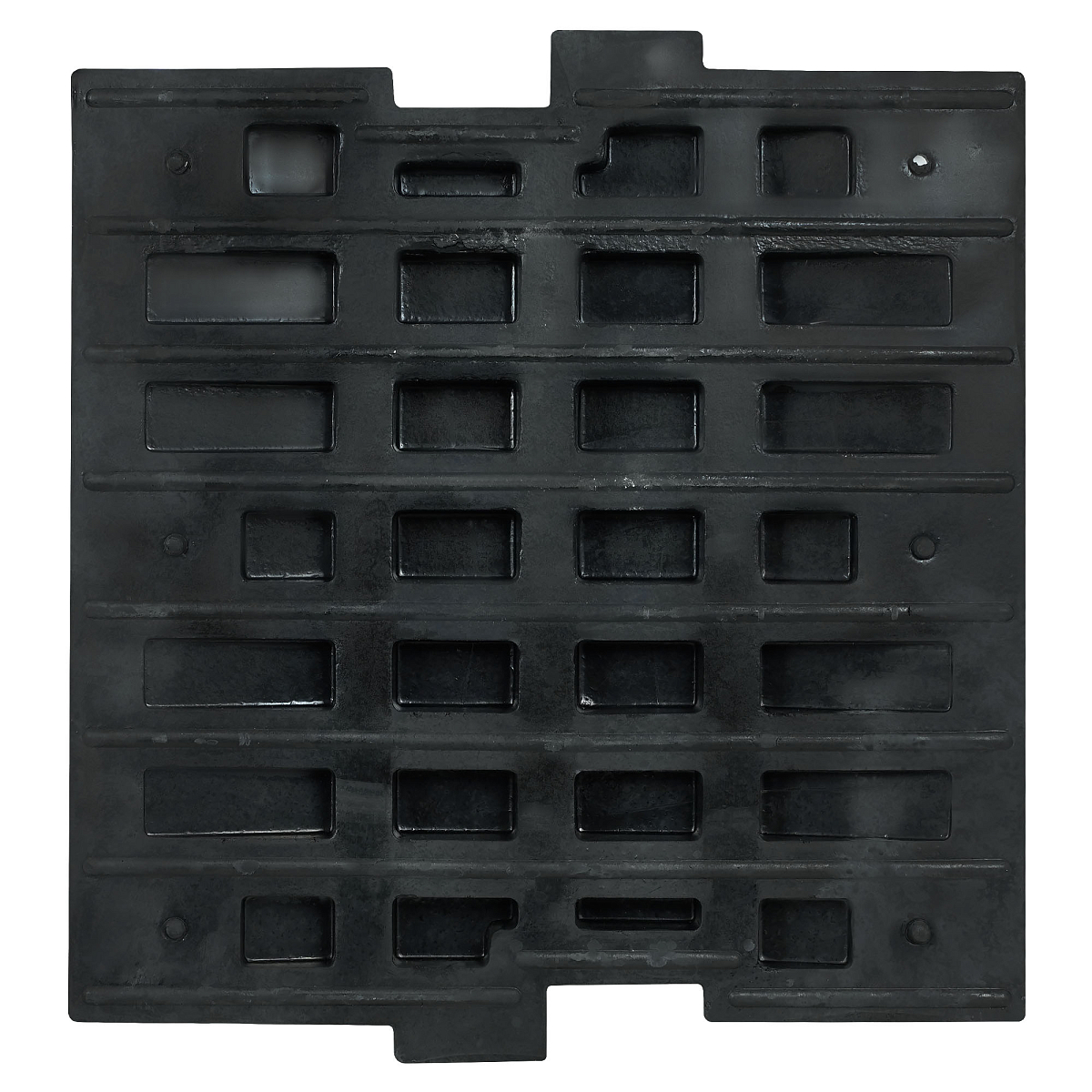 Лежачий полицейский ИДН 500мм(1), средний элемент, со световозвр., резина, черный