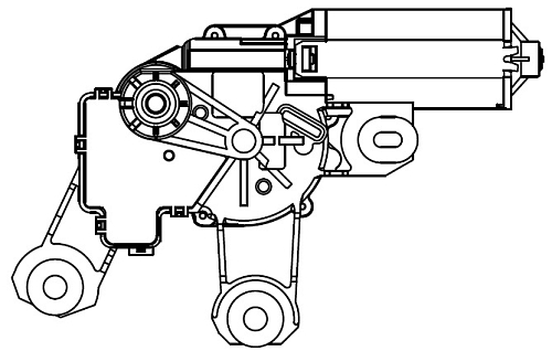 Моторедуктор стеклоочистителя для автомобилей Land Rover Freelander II (06-) (задний)