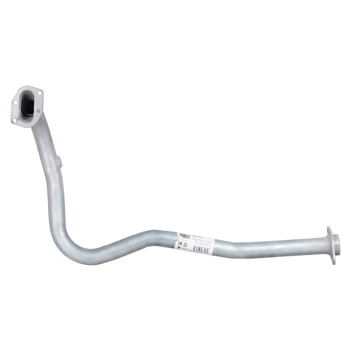 Труба приёмная для автомобилей Лада 2123 (04-) 1.7i Евро-2 под хомут (алюминизированная сталь)