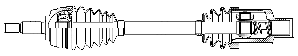 Привод передний правый для автомобилей Renault Duster (10-) 1.6i 6MT 4WD
