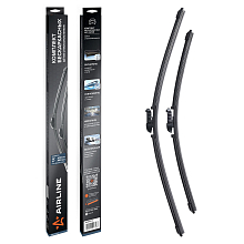 Щетки стеклоочистителя комплект 600/480мм (24"/19") бескаркасные с креплением "Push Button 16 мм", 2 штуки МП-серия