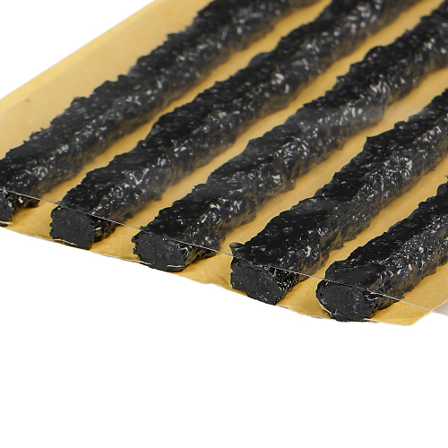 Жгуты для ремонта б/к шин, 6*200мм, 25 шт, черные, бумажн. подложка, в коробке