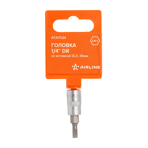 Головка 1/4"DR со вставкой SL4, L=37мм