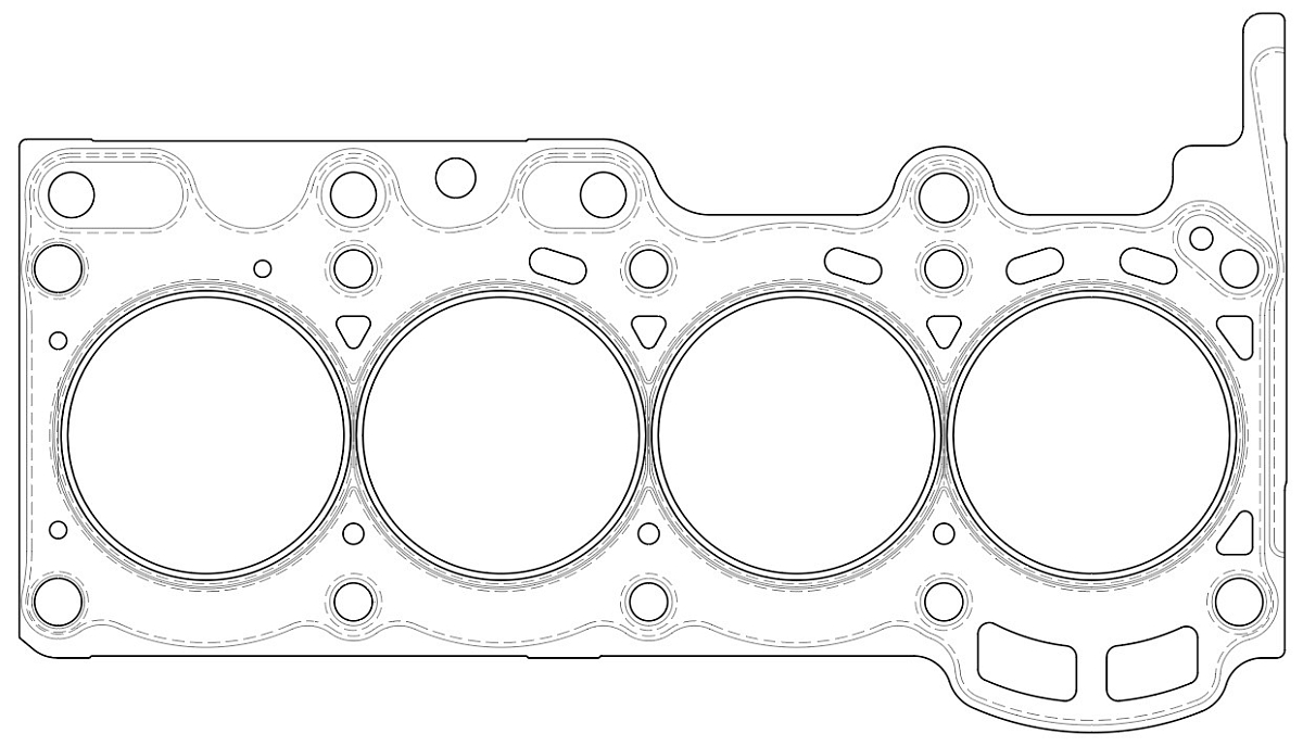Прокладка ГБЦ для а/м Toyota Yaris (05-)/Ractis (05-) 1.3i [2SZ-FE]