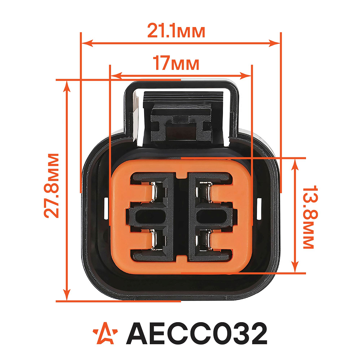Разъём 4 pin с проводами для датчика кислорода Hyundai, Kia, Chevrolet
