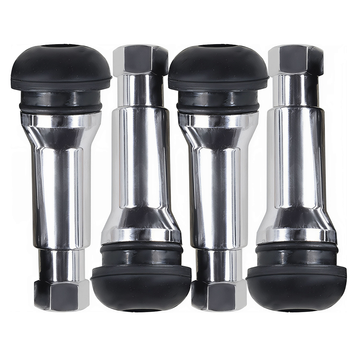 Вентиль для б/к шин TR414AC, c декор. колпачком, хром, 4 шт.