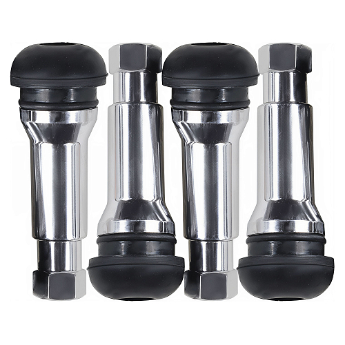 Вентиль для б/к шин TR414AC, c декор. колпачком, хром, 4 шт.