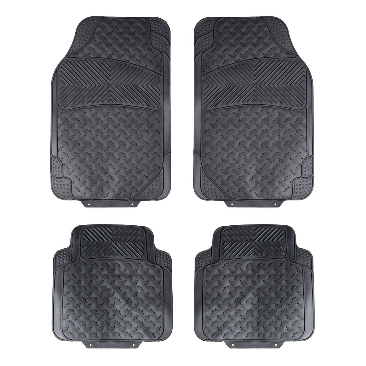 Ковры полимерные в салон автомобиля, универсальные, цвет черн., компл. 4 шт.
