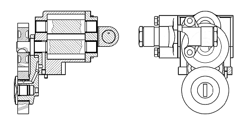 Насос масляный для автомобилей МАЗ, Урал с двиг. ЯМЗ 236, 238