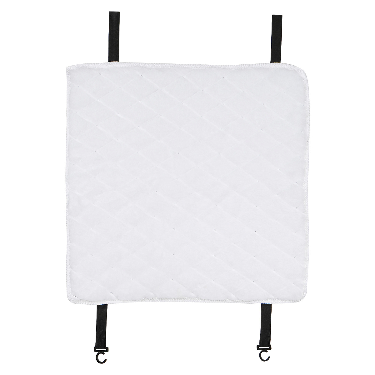 Накидка (подушка) из искусственного меха на сиденье, белая с коротким ворсом, 1 шт.