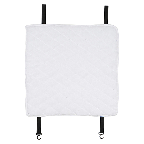 Накидка (подушка) из искусственного меха на сиденье, белая с коротким ворсом, 1 шт.