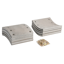 Накладка тормозной колодки для прицепов BPW/SAF (WVA 19477/19478) ремкомплект 4+4 шт. с заклёпками