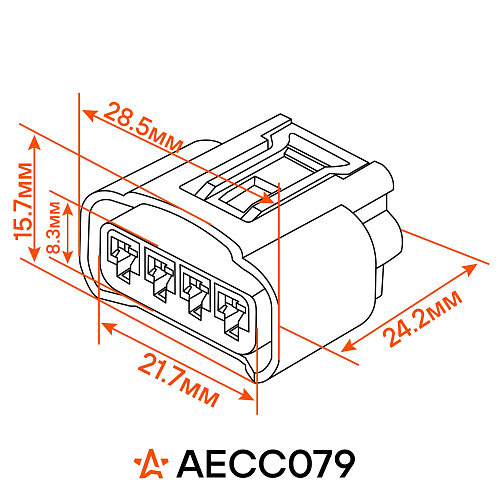 Разъём 4 pin с проводами для катушки зажигания Toyota, Lexus, Peugeot