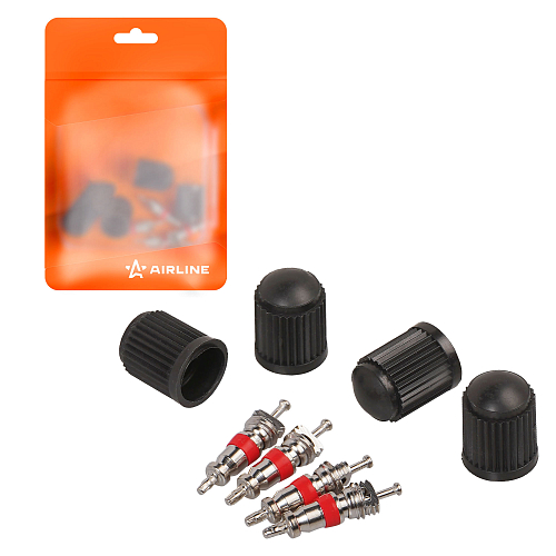 Ремкомплект для вентилей (4 золотника, 4 пласт.колп.) в пакете