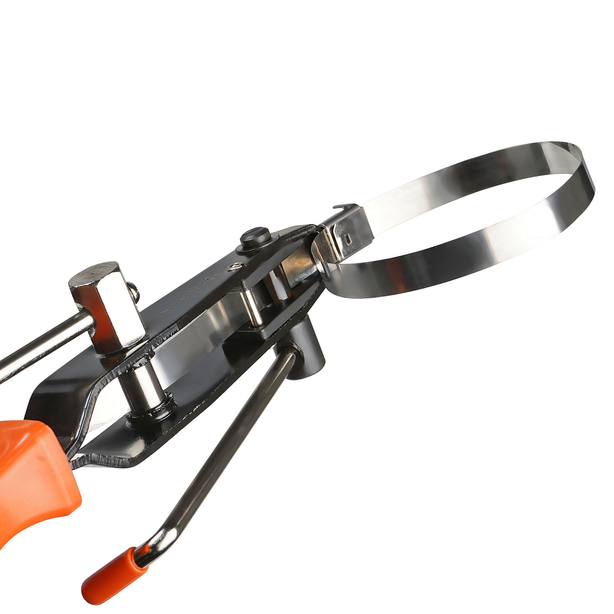 Приспособление для установки ленточных хомутов с резаком