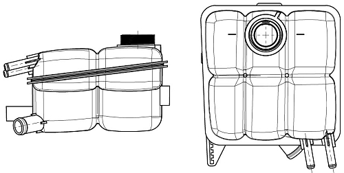 Бачок расширительный охлаждения жидкости для автомобилей Focus II (05-)/Kuga (08-)/Mazda 3 (03-)