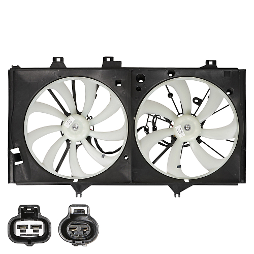 Электровентилятор охлаждения для автомобилей Toyota Camry (XV50) (11-) 3.5i (2 вент.) (с кожухом)