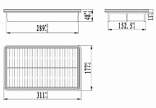 Фильтр воздушный для автомобилей Mazda CX-7 (06-) 2.3i MZR