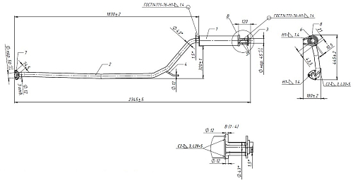 Глушитель для автомобилей Honda Civic VIII (06-) 1.8i (FD1,FD7) дополнительный (резонатор) (алюминизированная сталь)