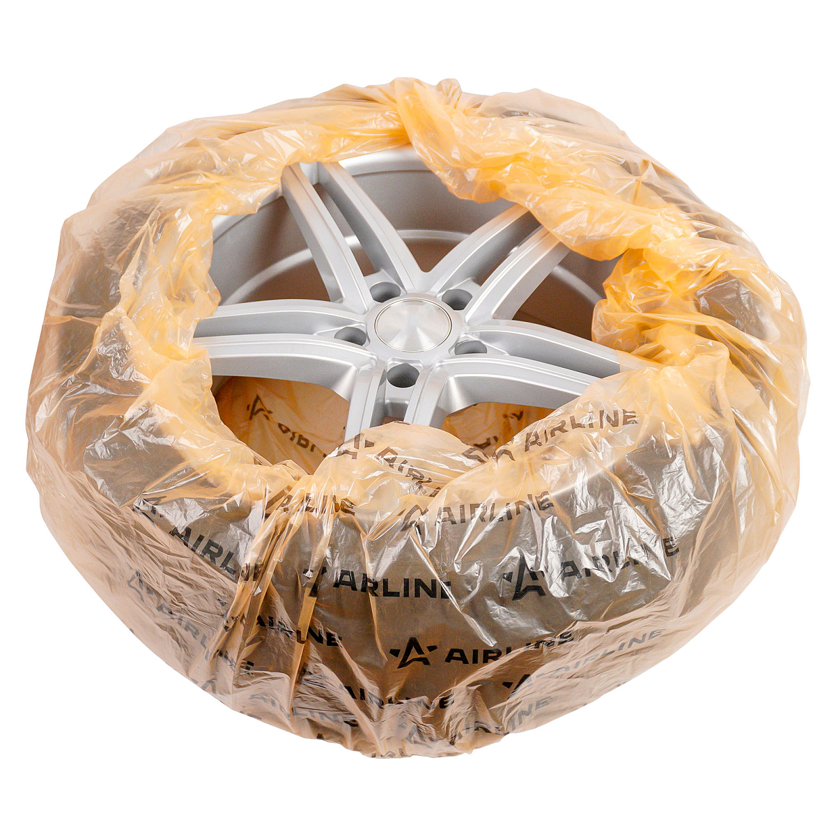 Пакеты для колес R12-17, 4 шт в пакете, 100х100 см, 18 мкм, оранж.