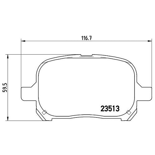 Колодки тормозные дисковые передние для автомобилей Toyota Camry (96-)
