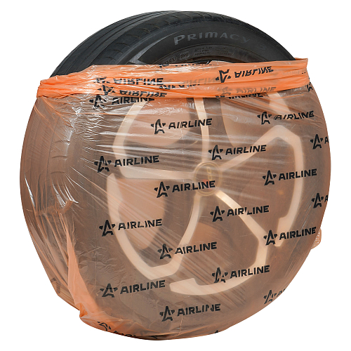 Пакеты для колес R12-19, 100 шт в коробке, 105x105 см, 15 мкм, оранж.