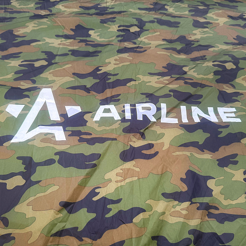 Чехол-тент на мотоцикл защитный L (250х100х120см), люверс под замок, летний камуфляж