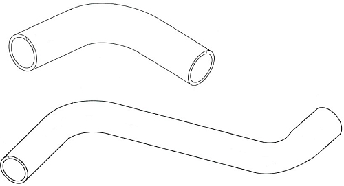 Патрубки охл. для а/м ГАЗ 33106 Валдай c дв.Cummins E-3 (EPDM, кмпл., 2 шт.)