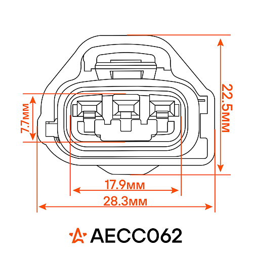 Разъём 3 pin с проводами для датчика положения дроссельной заслонки Toyota Avensis, Corolla