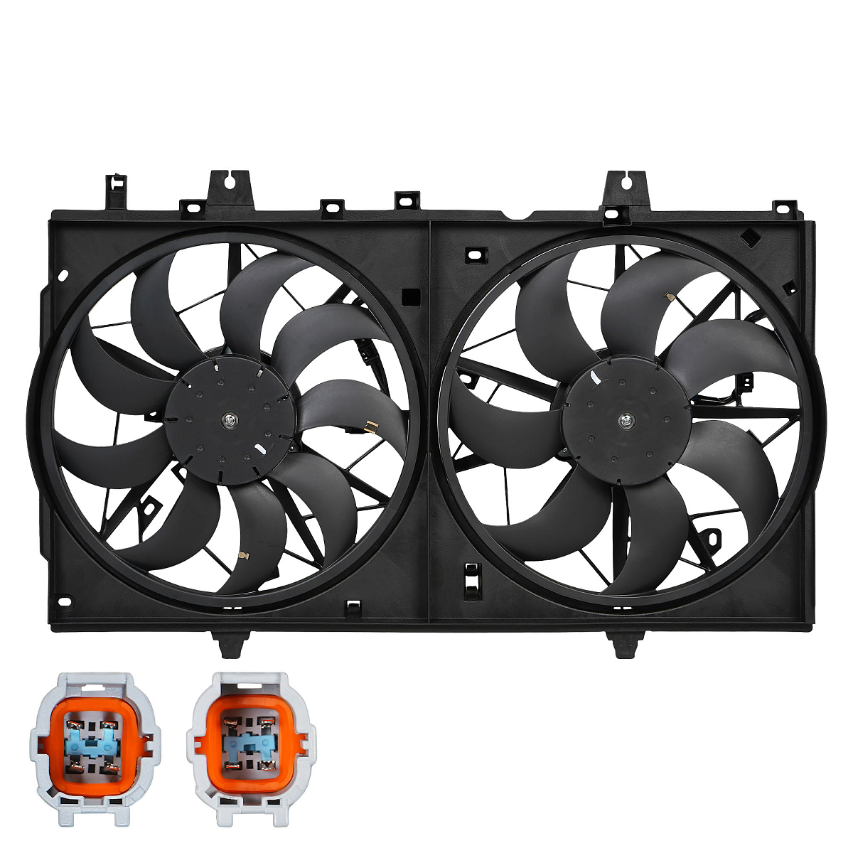 Электровентилятор охлаждения для а/м Nissan X-Trail (T32) (14-) (2 вент.) (с кожухом)