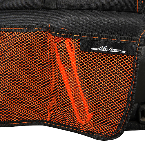 Накидка защ. под детское автокресло (108*46 см) со спинкой, с карманом, полиэстер, черн.