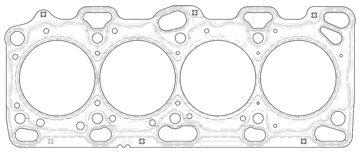 Прокладка ГБЦ для а/м Mitsubishi Outlander (03-) 2.4i (металлич.) [4G64]