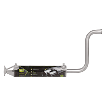 Глушитель для автомобилей Лада 21103 дополнительный (резонатор) усиленный фланец (алюминизированная сталь)