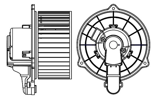 Электровентилятор отопителя для автомобилей Changan CS55 Plus (UNI-S) (19-)/UNI-T (21-)