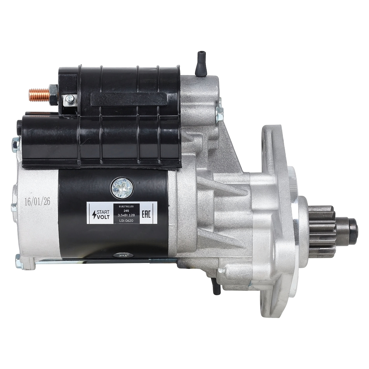 Стартер для спецтехники МТЗ-80/82 взамен ПД-10 (с пластиной) 12В 3,5кВт