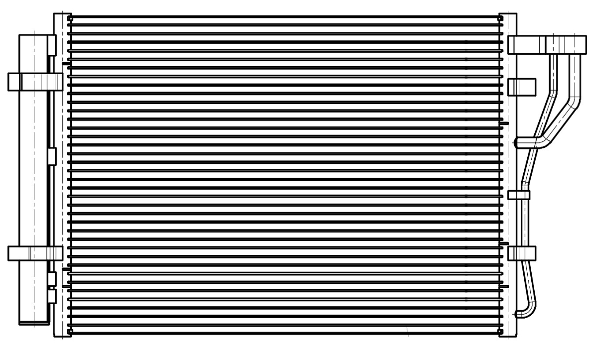 Радиатор кондиционера для автомобилей Venga (10-) 1.4i/1.6i