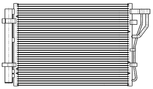 Радиатор кондиционера для автомобилей Venga (10-) 1.4i/1.6i