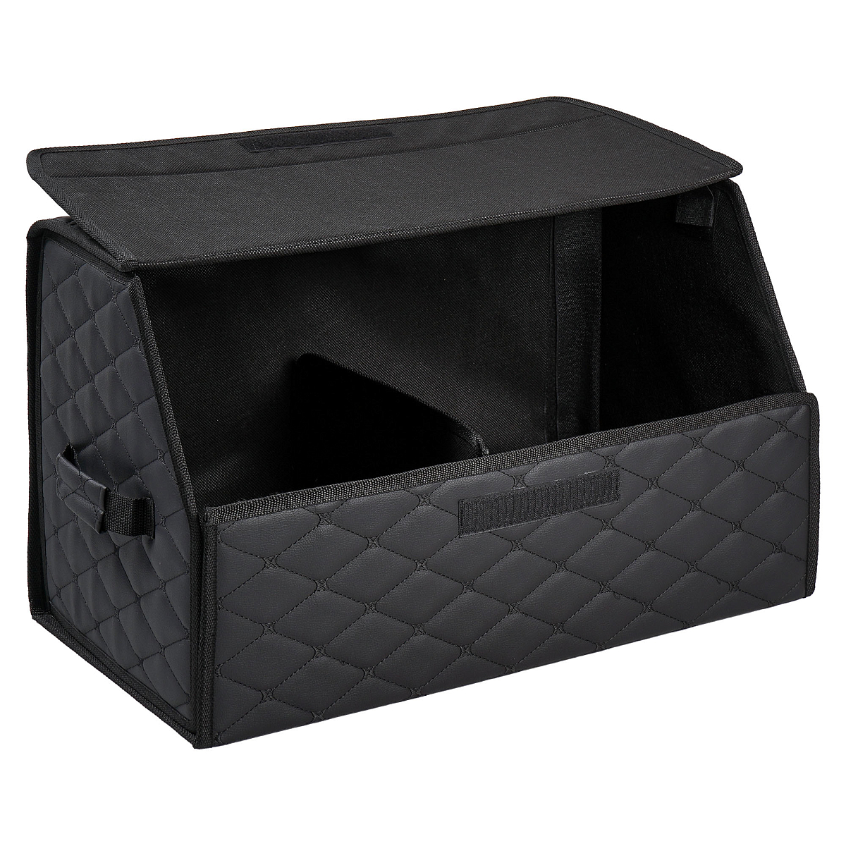 Органайзер-саквояж в багажник (55*30*35 см), стёганный ромб, цвет черный, МП-серия