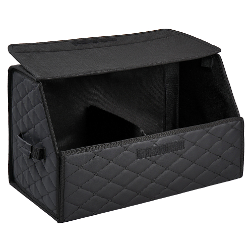 Органайзер-саквояж в багажник (55*30*35 см), стёганный ромб, цвет черный, МП-серия